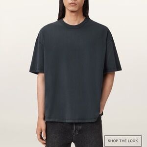 All Saints Washed Black oversized Tee